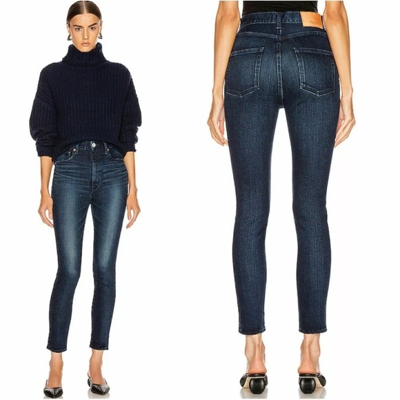 MOUSSY VINTAGE Crawford Rebirth Skinny in Dark Blue 25 - Picture 1 of 13